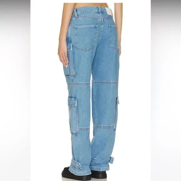 GRLFRND Blue Straight Leg Jeans - Picture 3 of 12